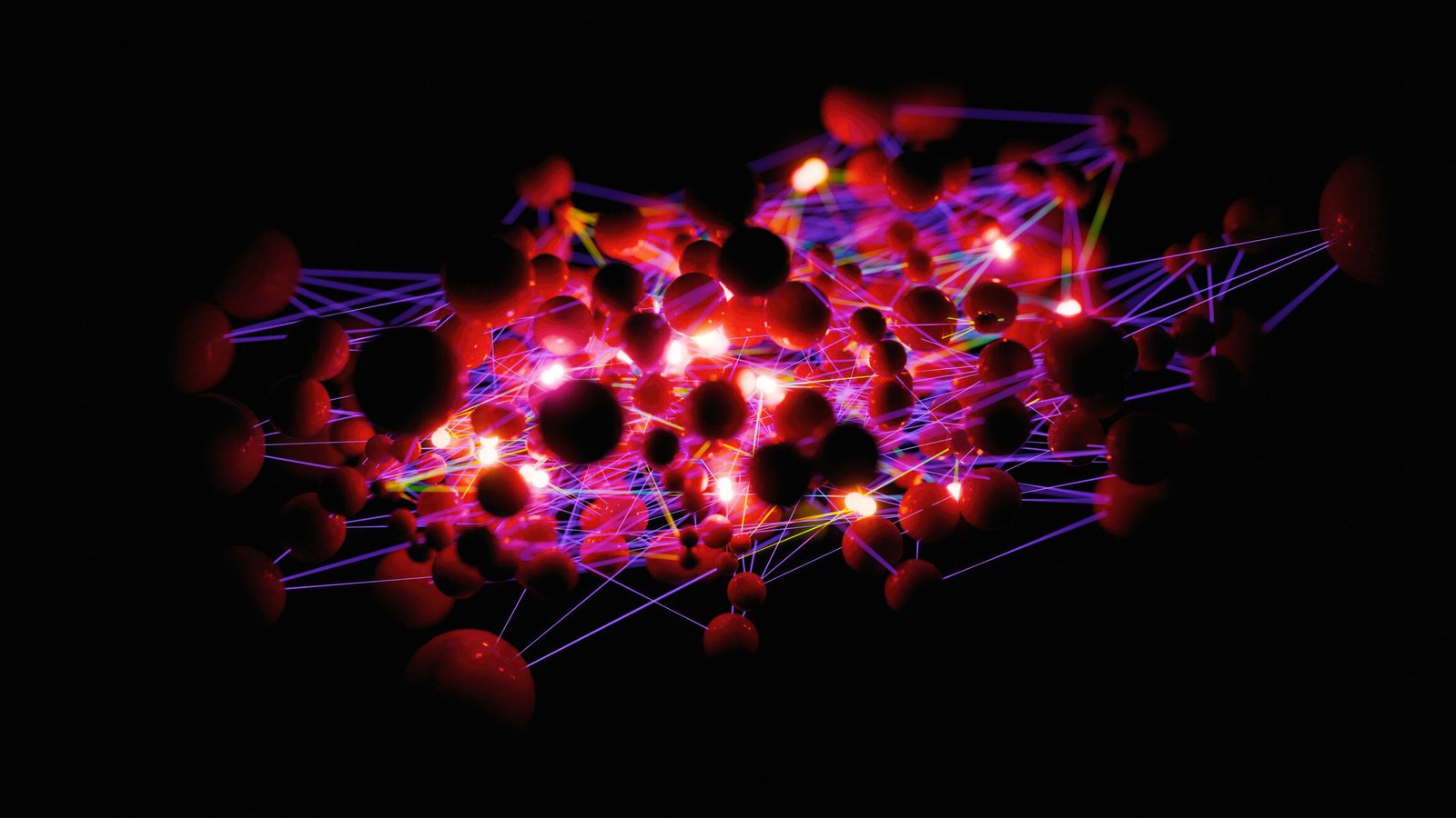 Abstract Neon Light Connection